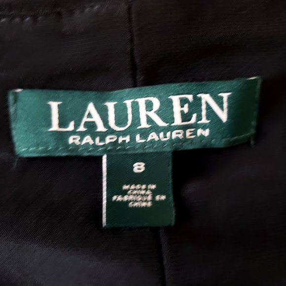 Ralph Lauren Women’s Ruffle Long Sleeves Black Dress - Picture 4 of 7